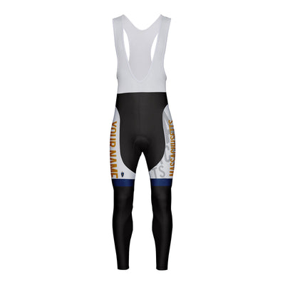 Customized Massachusetts Unisex Thermal Fleece Cycling Bib Tights Long Pants