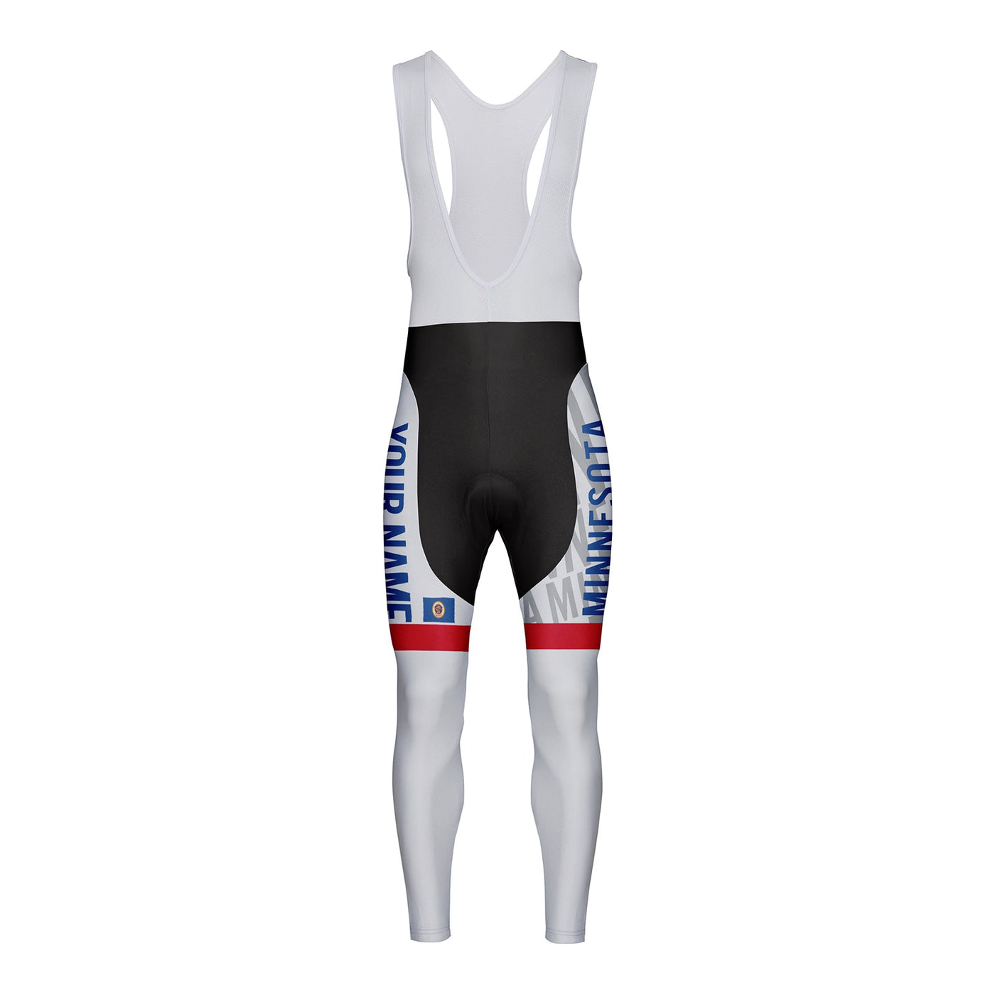 Customized Minnesota Unisex Thermal Fleece Cycling Bib Tights Long Pants