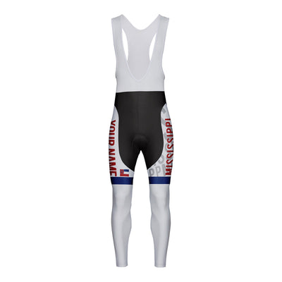 Customized Mississippi Unisex Thermal Fleece Cycling Bib Tights Long Pants