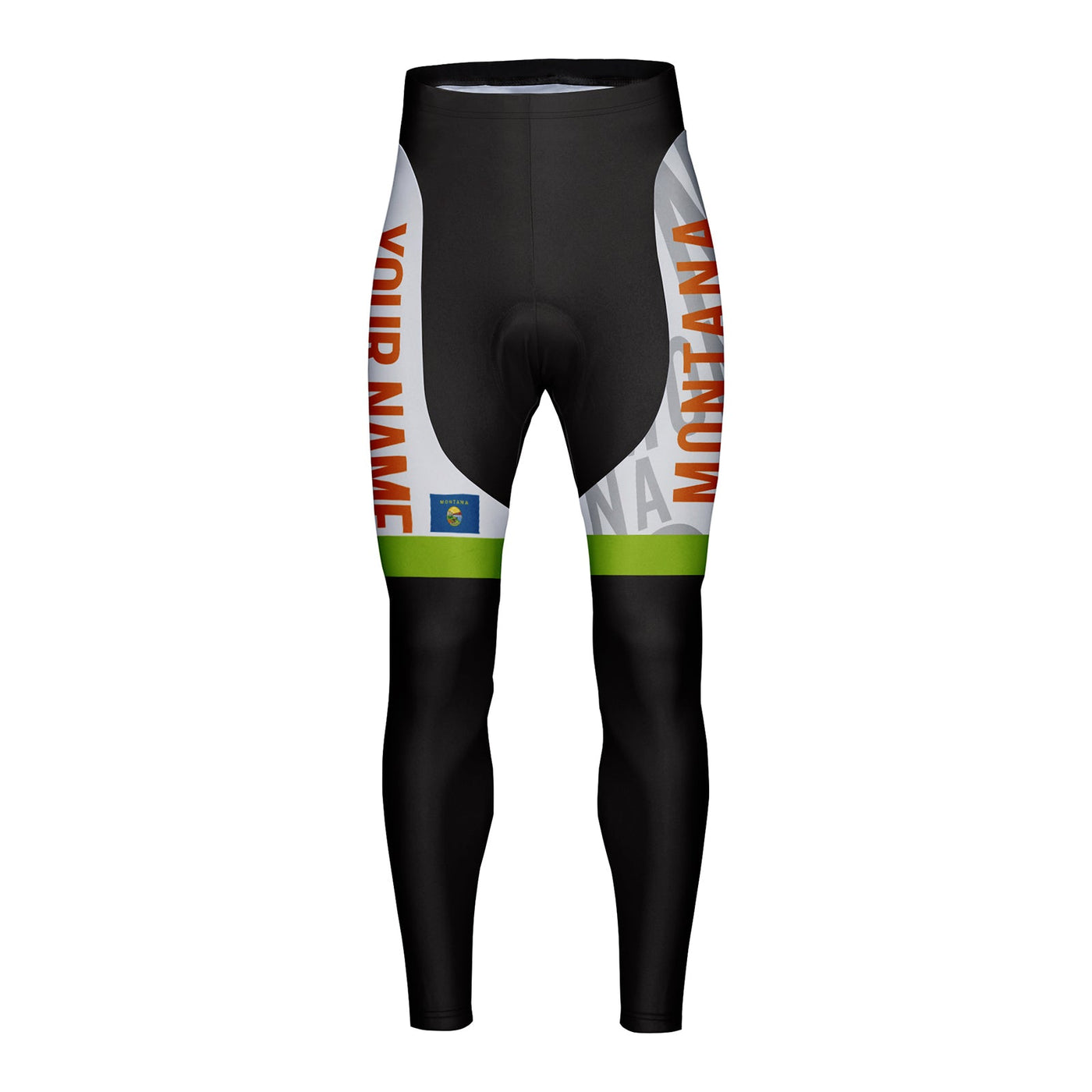Customized Montana Unisex Thermal Fleece Cycling Tights Long Pants