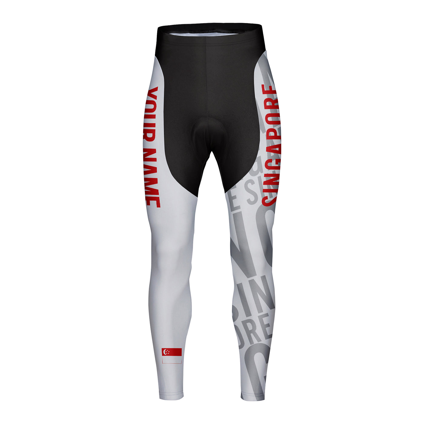 Customized Singapore Unisex Cycling Tights Long Pants