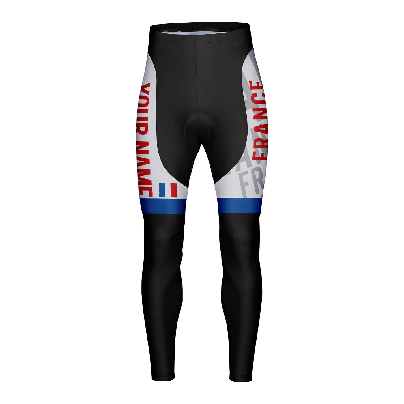 Customized France Unisex Cycling Tights Long Pants