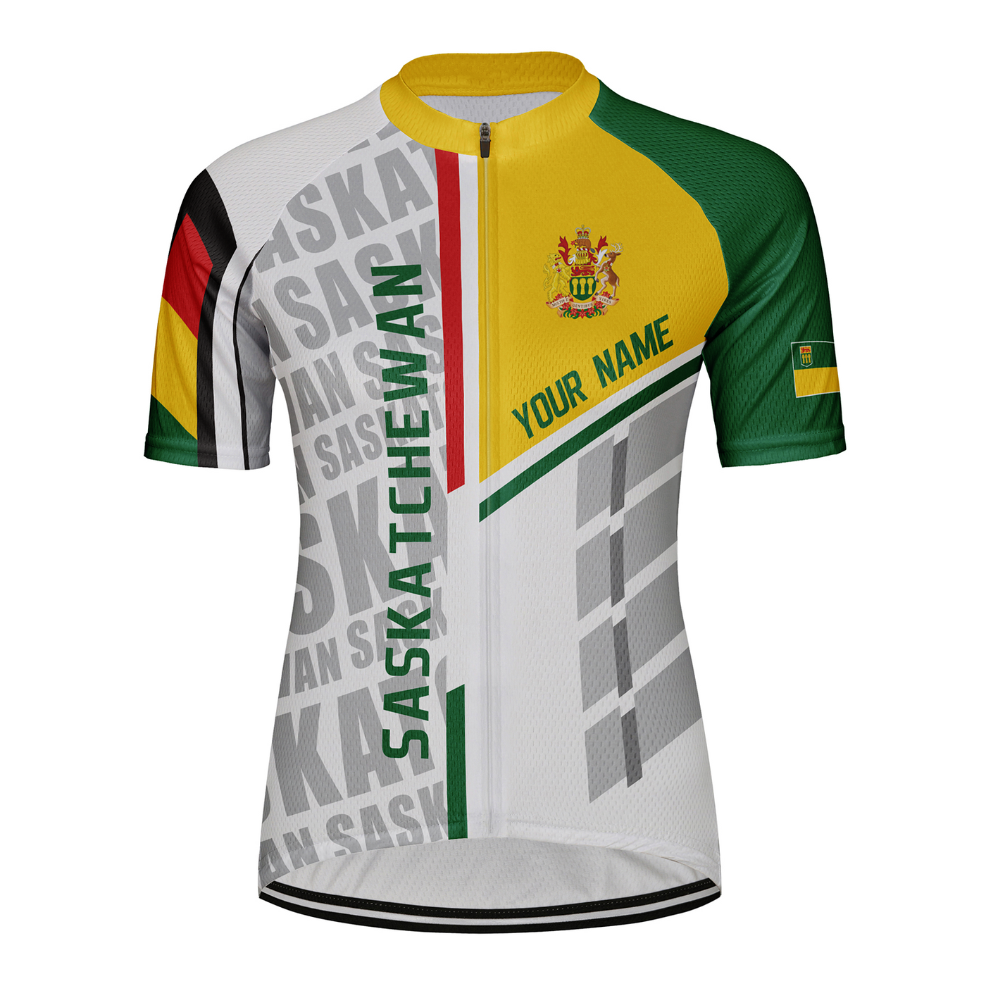 Customized Saskatchewan Women's Cycling Jersey Short Sleeve