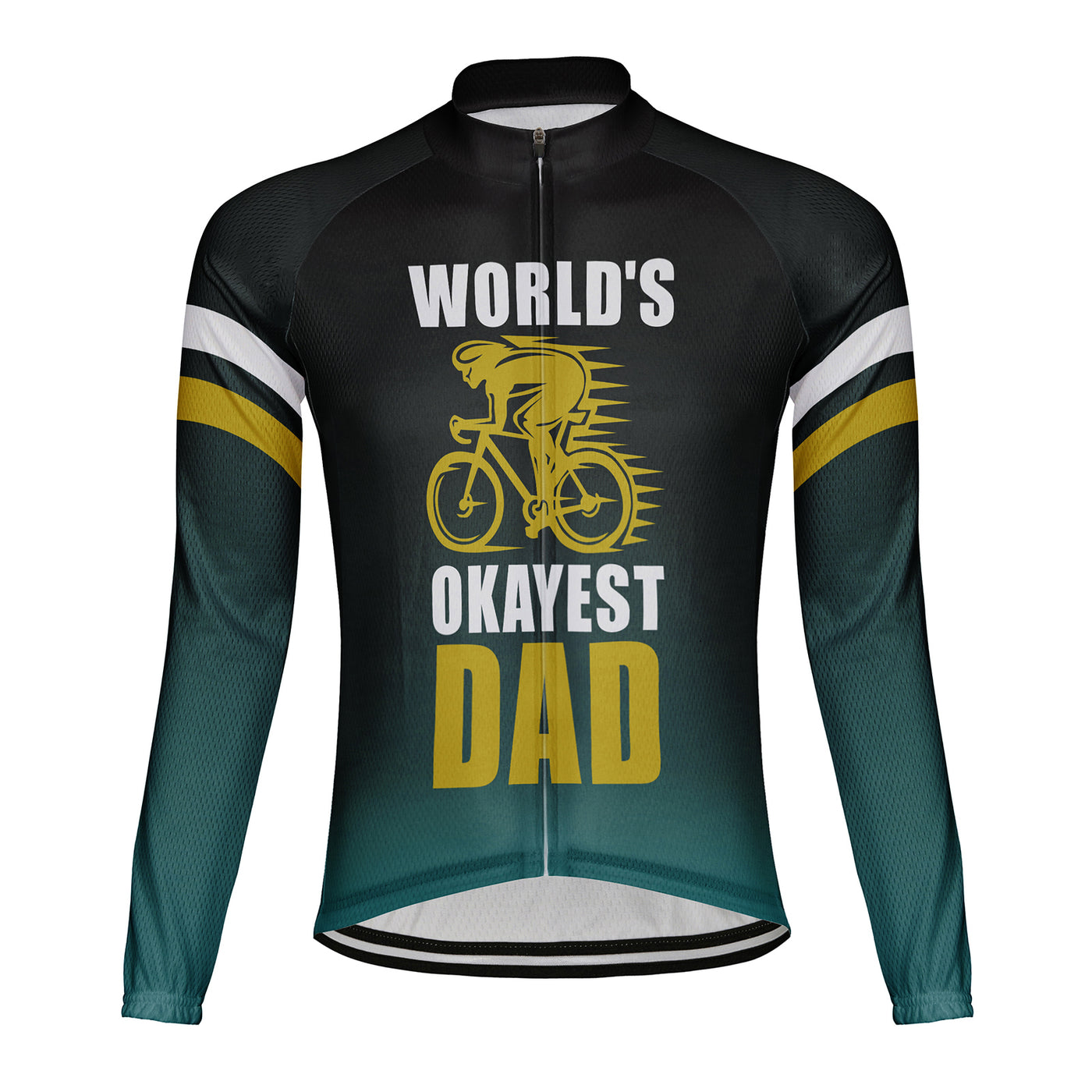 Customized Okayest Super Dad Men's Cycling Jersey Long Sleeve