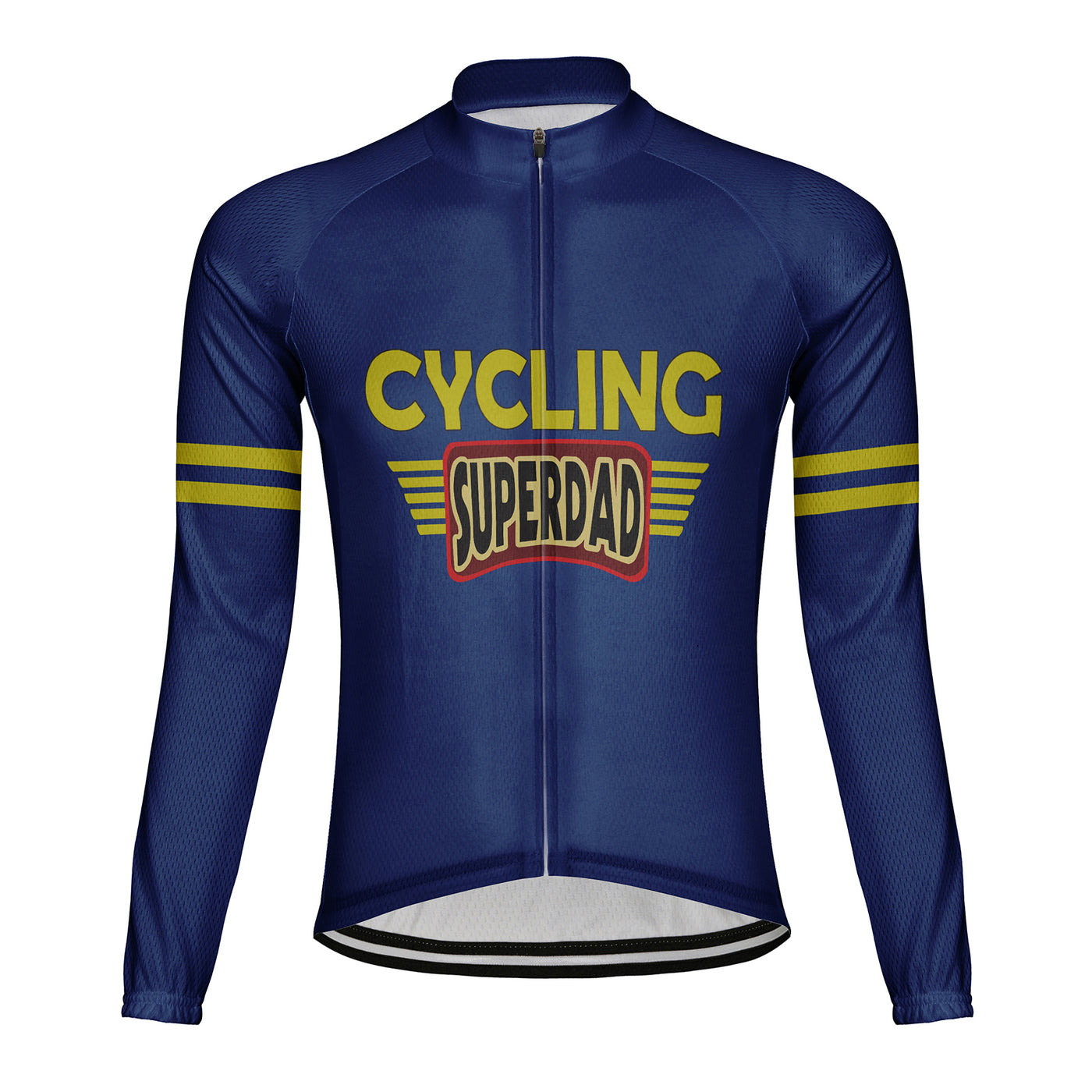 Customized Okayest Super Dad Men's Cycling Jersey Long Sleeve