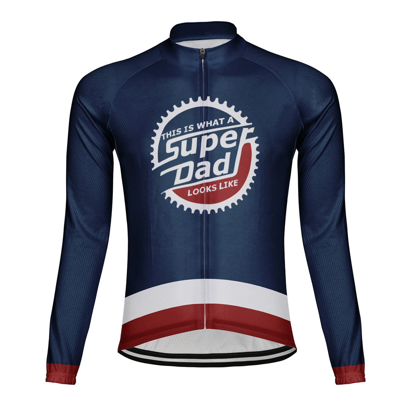 Customized Okayest Super Dad Men's Cycling Jersey Long Sleeve