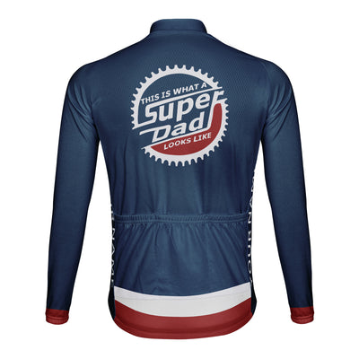 Customized Okayest Super Dad Men's Cycling Jersey Long Sleeve