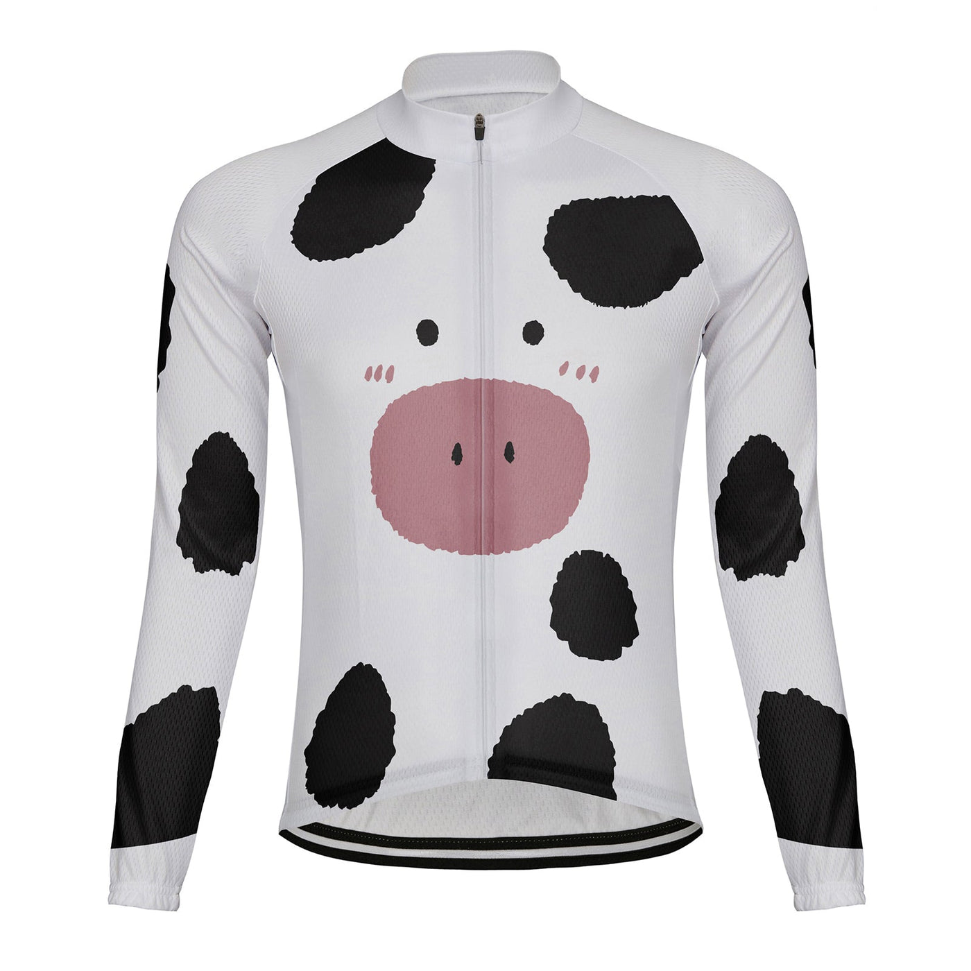 Customized Pig Men's Winter Thermal Fleece Cycling Jersey Long Sleeve
