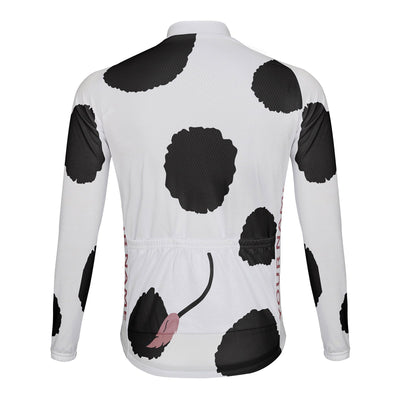 Customized Pig Men's Winter Thermal Fleece Cycling Jersey Long Sleeve