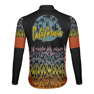 Customized California Men's Winter Thermal Fleece Cycling Jersey Long Sleeve