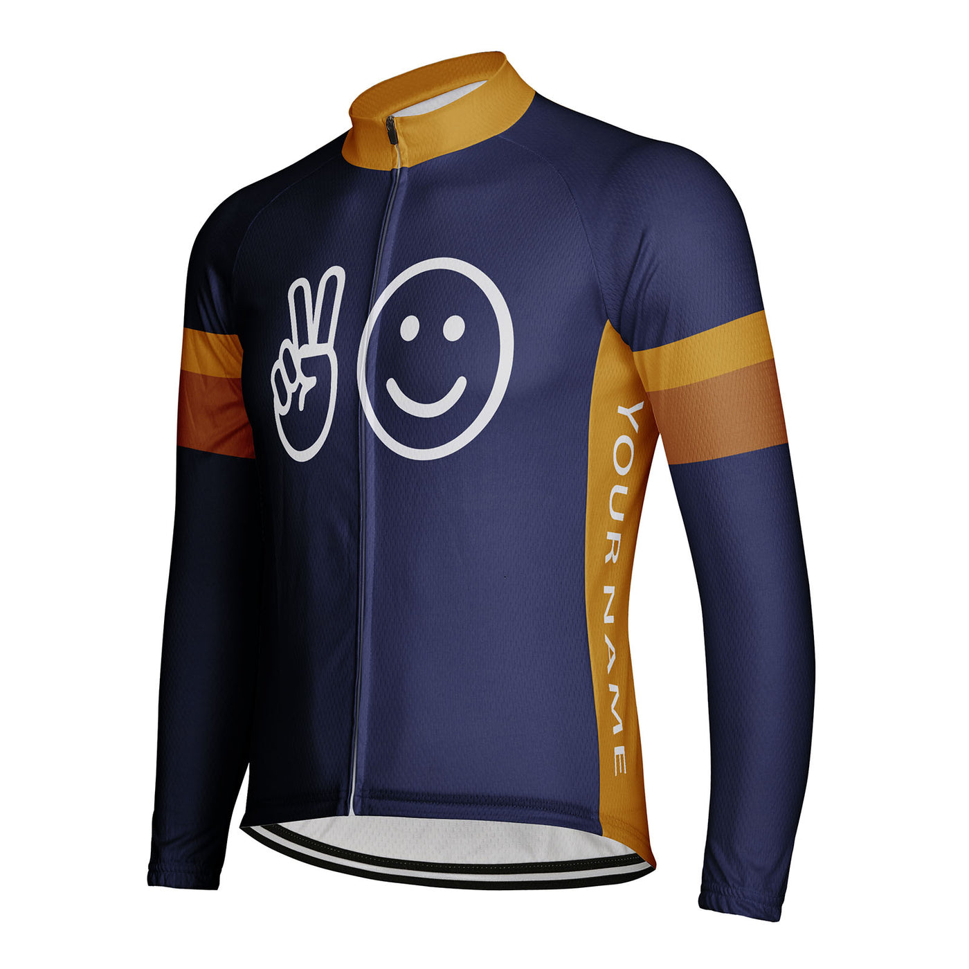 Customized Smile Men's Cycling Jersey Long Sleeve