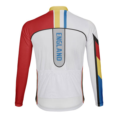 Customized England Men's Cycling Jersey Long Sleeve