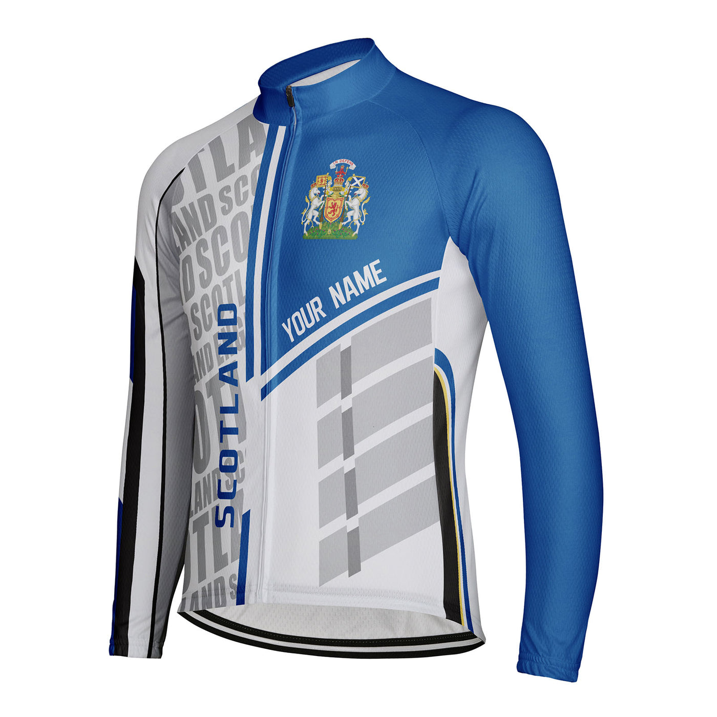 Customized Scotland Men's Cycling Jersey Long Sleeve