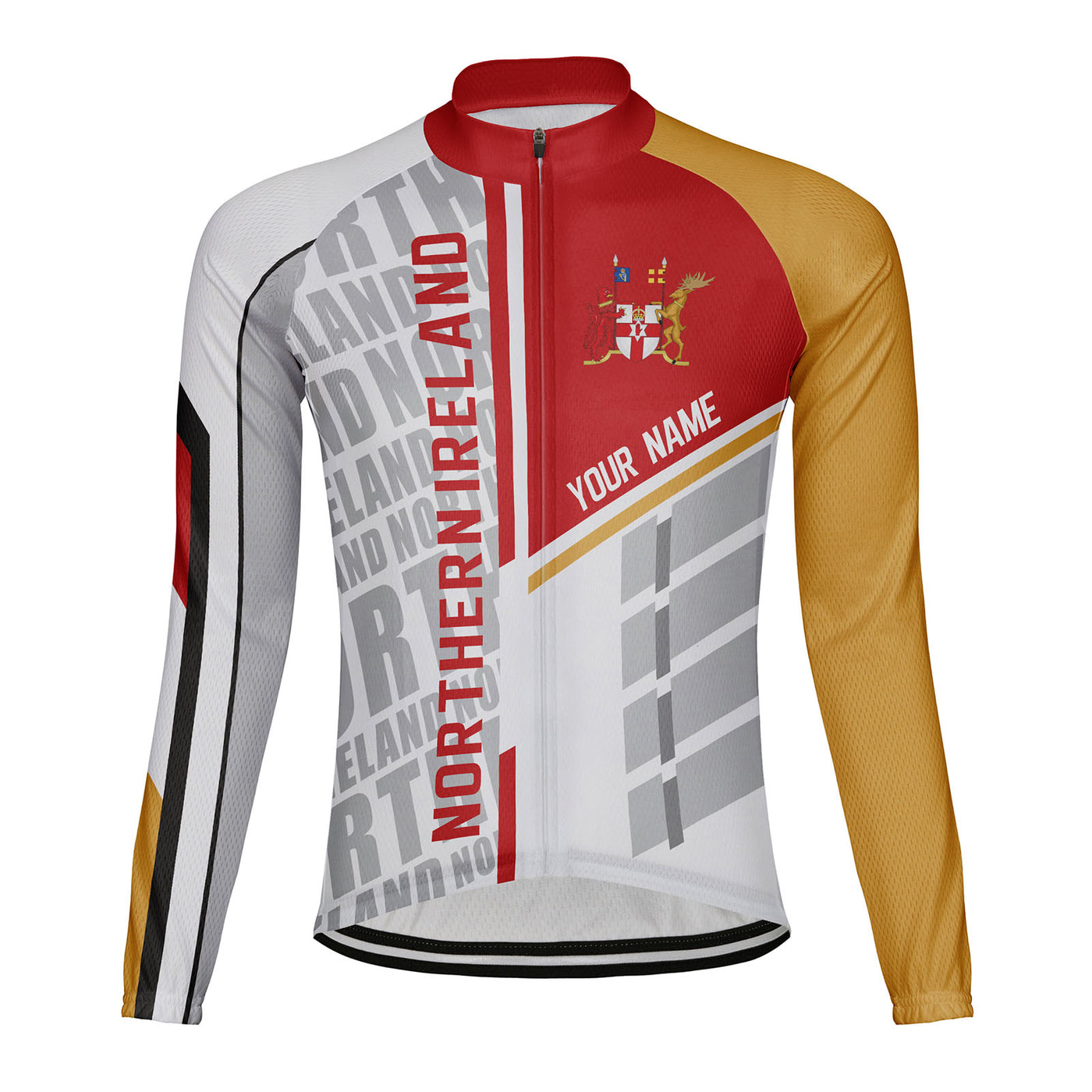 Customized Northern Ireland Men's Cycling Jersey Long Sleeve