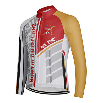 Customized Northern Ireland Men's Cycling Jersey Long Sleeve
