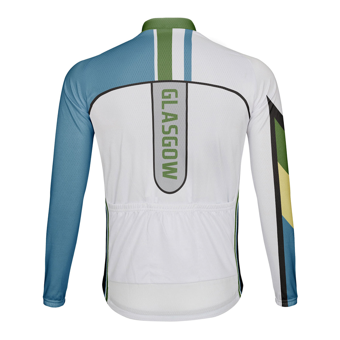 Customized Glasgow Men's Winter Thermal Fleece Cycling Jersey Long Sleeve