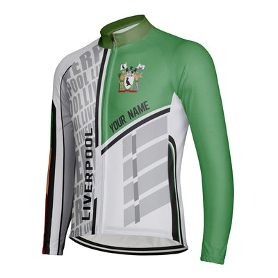Customized Liverpool Men's Cycling Jersey Long Sleeve