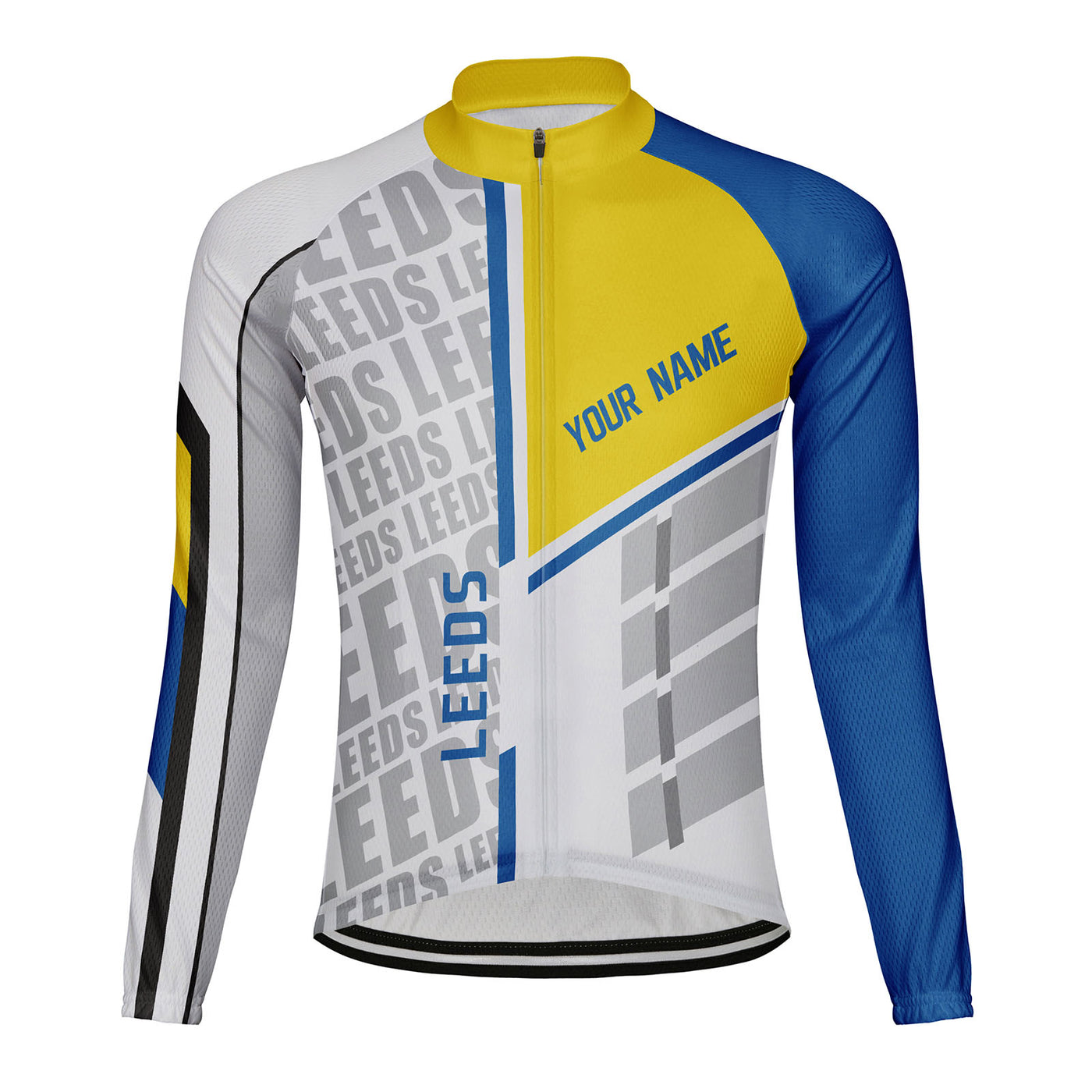 Customized Leeds Men's Winter Thermal Fleece Cycling Jersey Long Sleeve