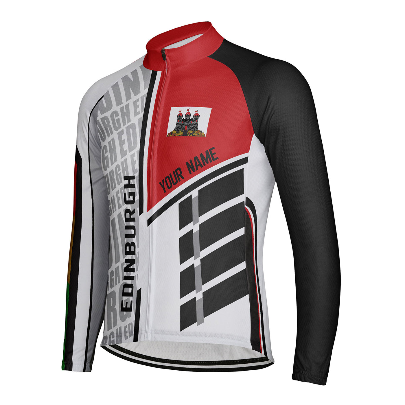 Customized Edinburgh Men's Cycling Jersey Long Sleeve