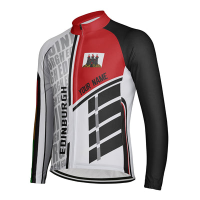 Customized Edinburgh Men's Cycling Jersey Long Sleeve