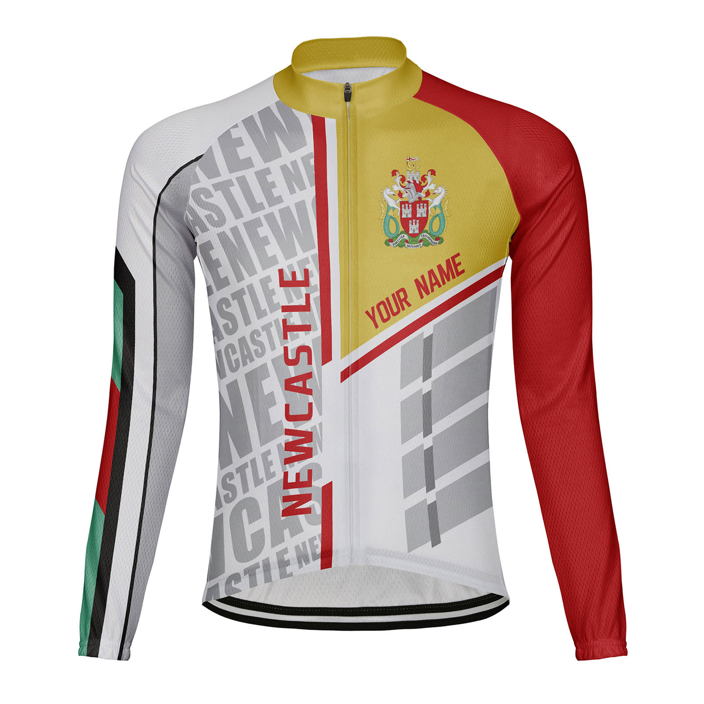 Customized Newcastle Men's Cycling Jersey Long Sleeve