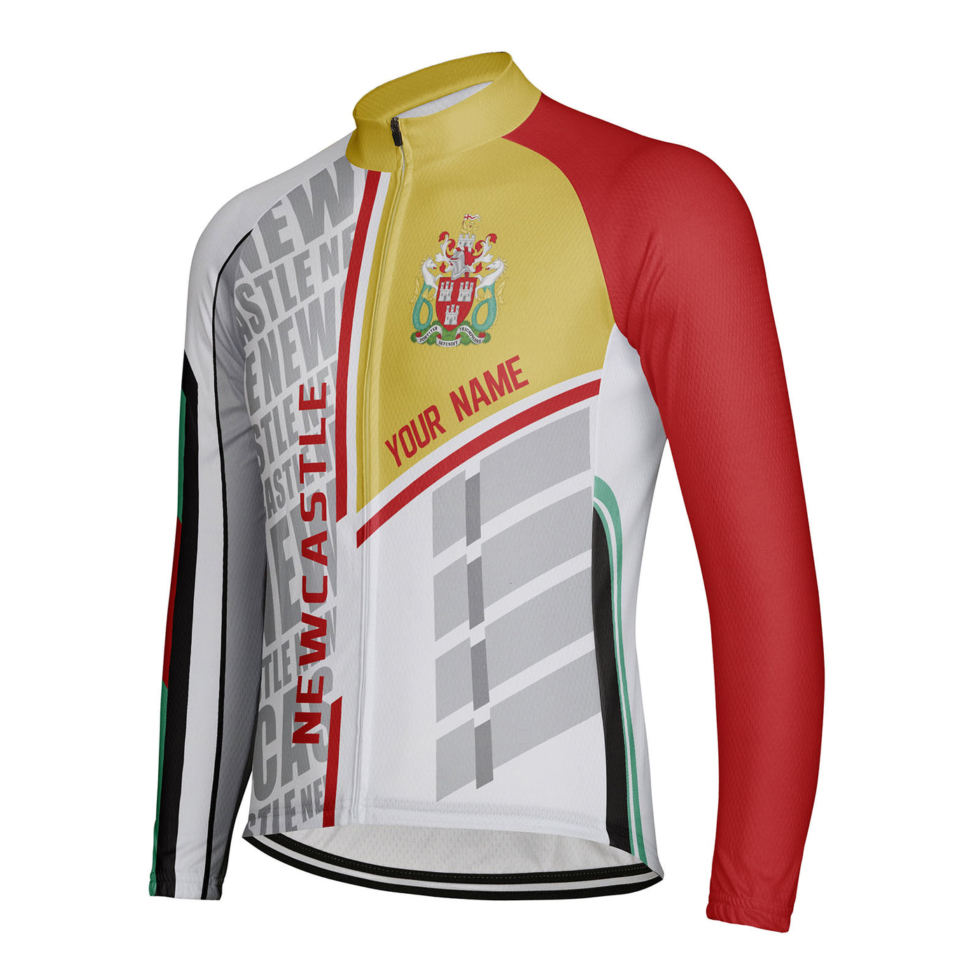 Customized Newcastle Men's Cycling Jersey Long Sleeve