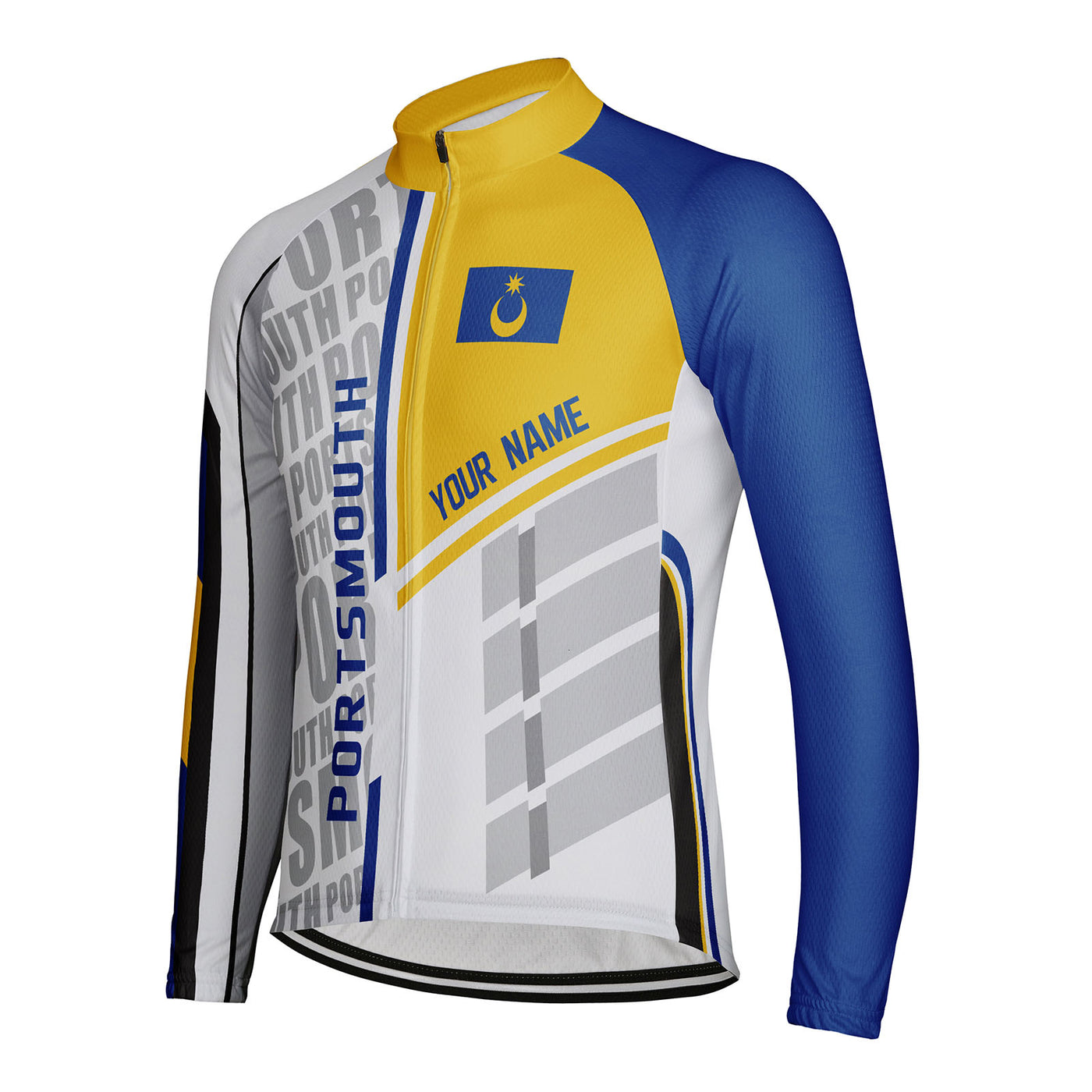 Customized Portsmouth Men's Cycling Jersey Long Sleeve