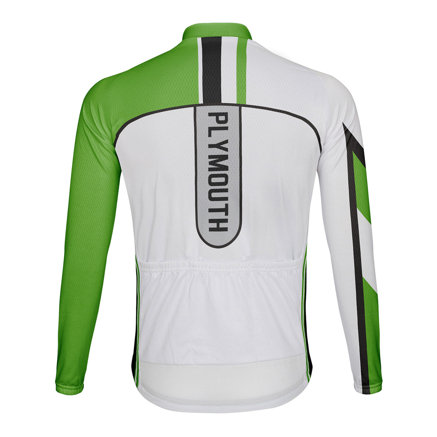 Customized Plymouth Men's Winter Thermal Fleece Cycling Jersey Long Sleeve