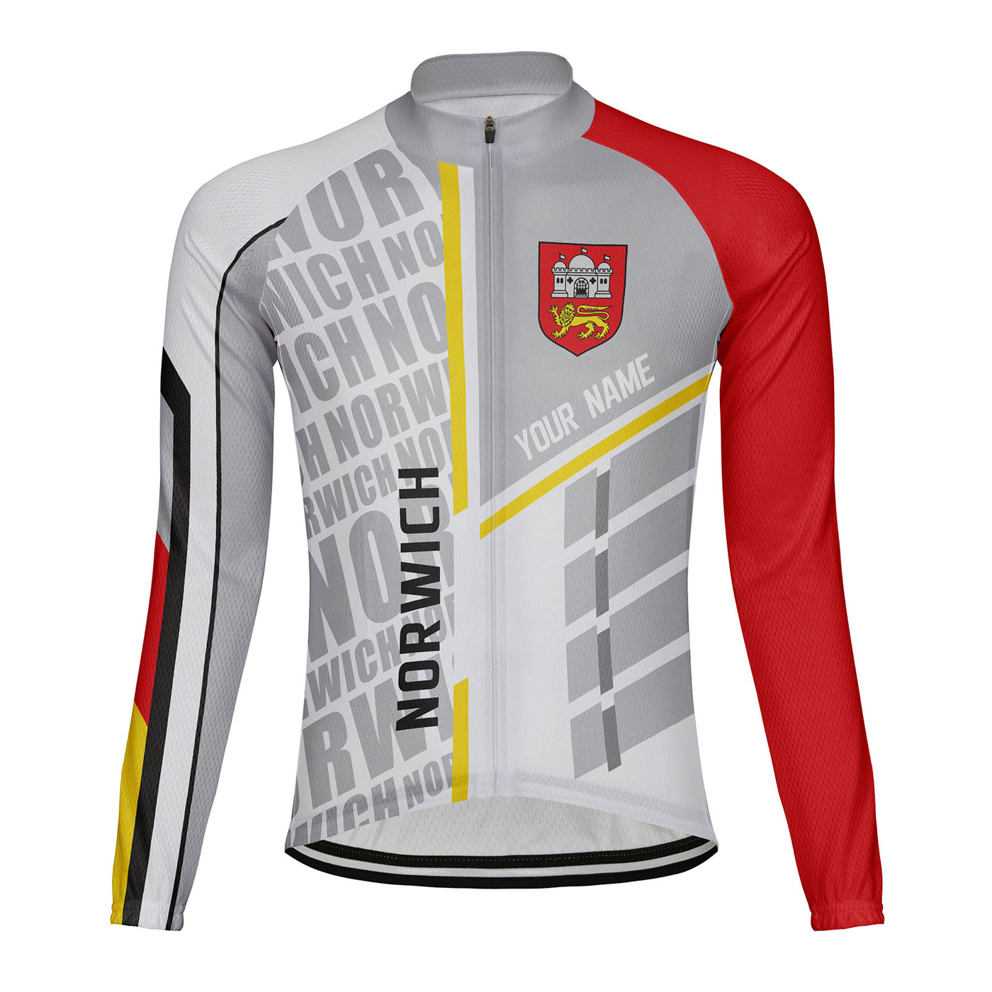 Customized Norwich Men's Cycling Jersey Long Sleeve