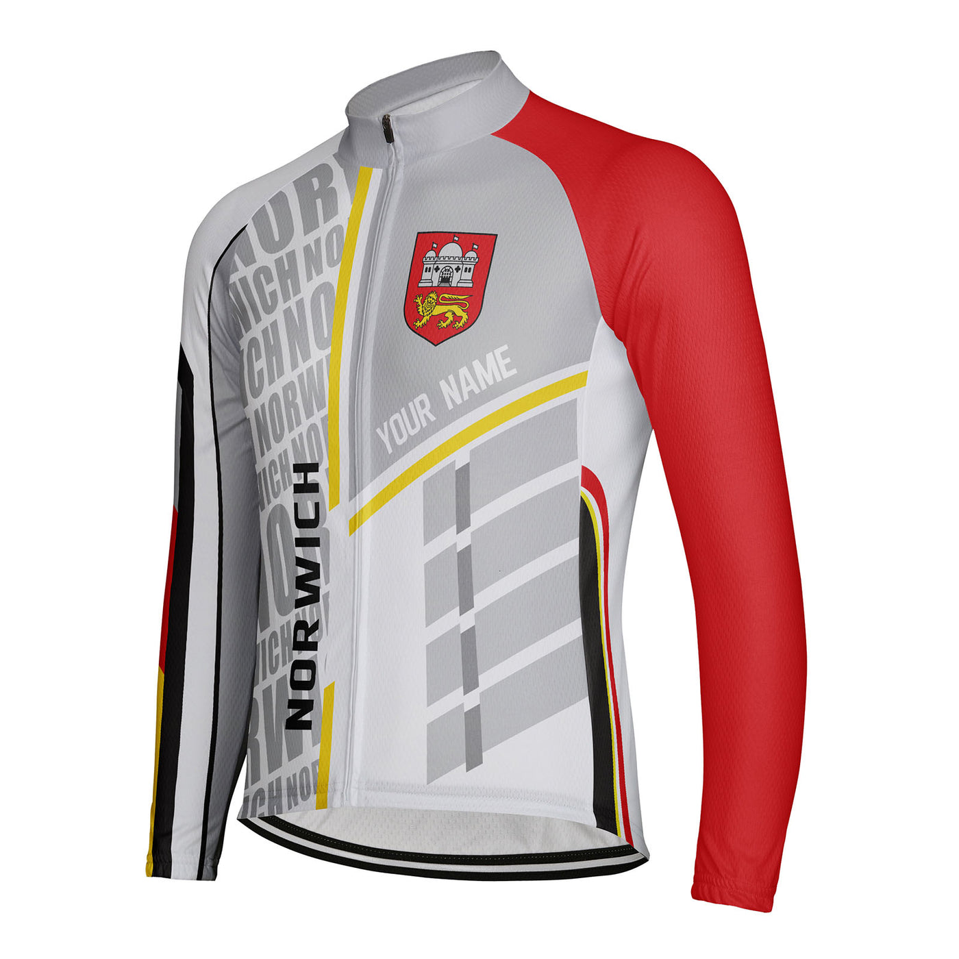 Customized Norwich Men's Cycling Jersey Long Sleeve
