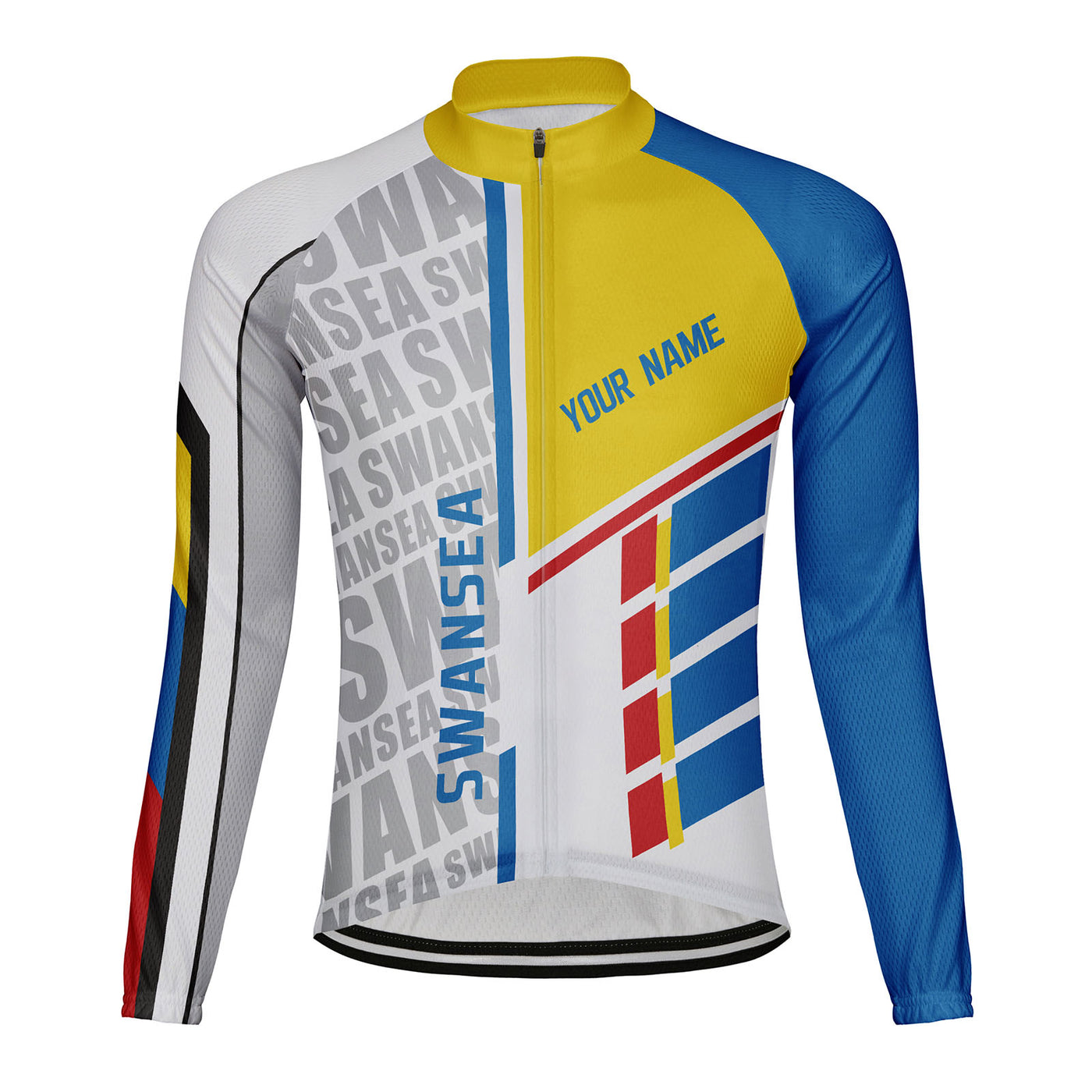 Customized Swansea Men's Cycling Jersey Long Sleeve