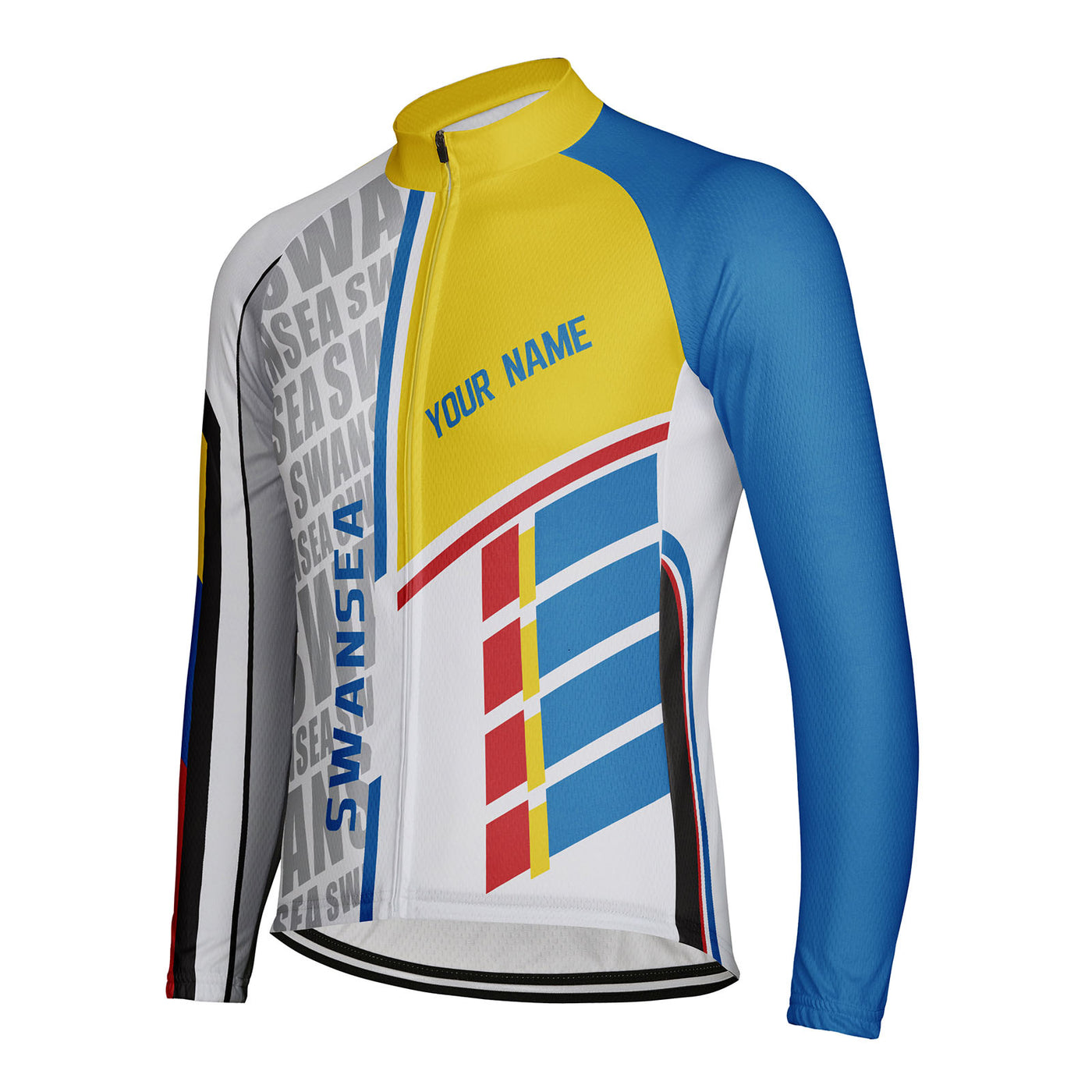 Customized Swansea Men's Cycling Jersey Long Sleeve