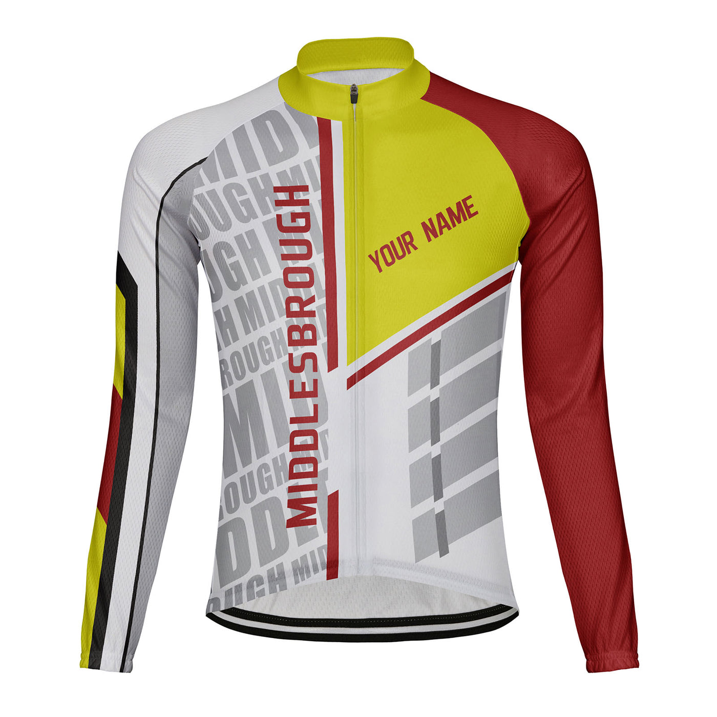 Customized Middlesbrough Men's Cycling Jersey Long Sleeve