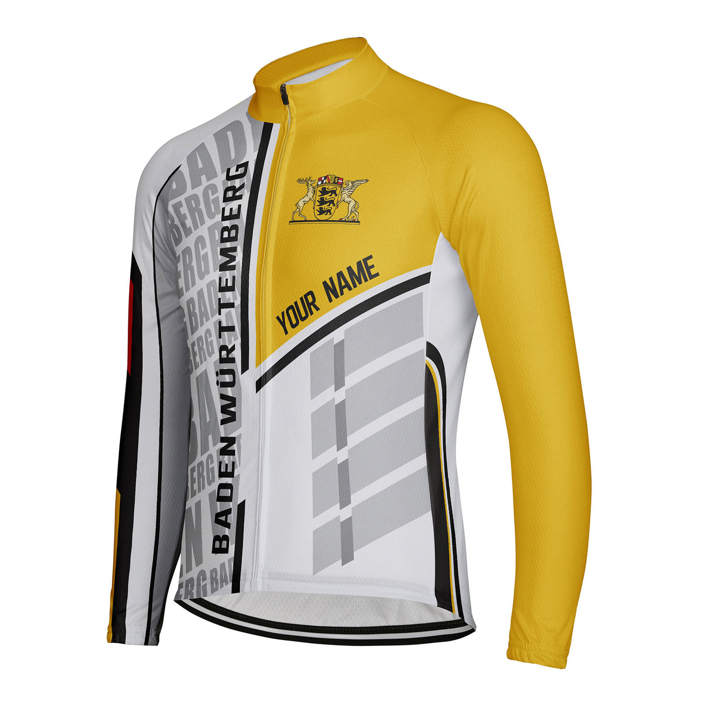 Customized Baden Württemberg. Men's Cycling Jersey Long Sleeve