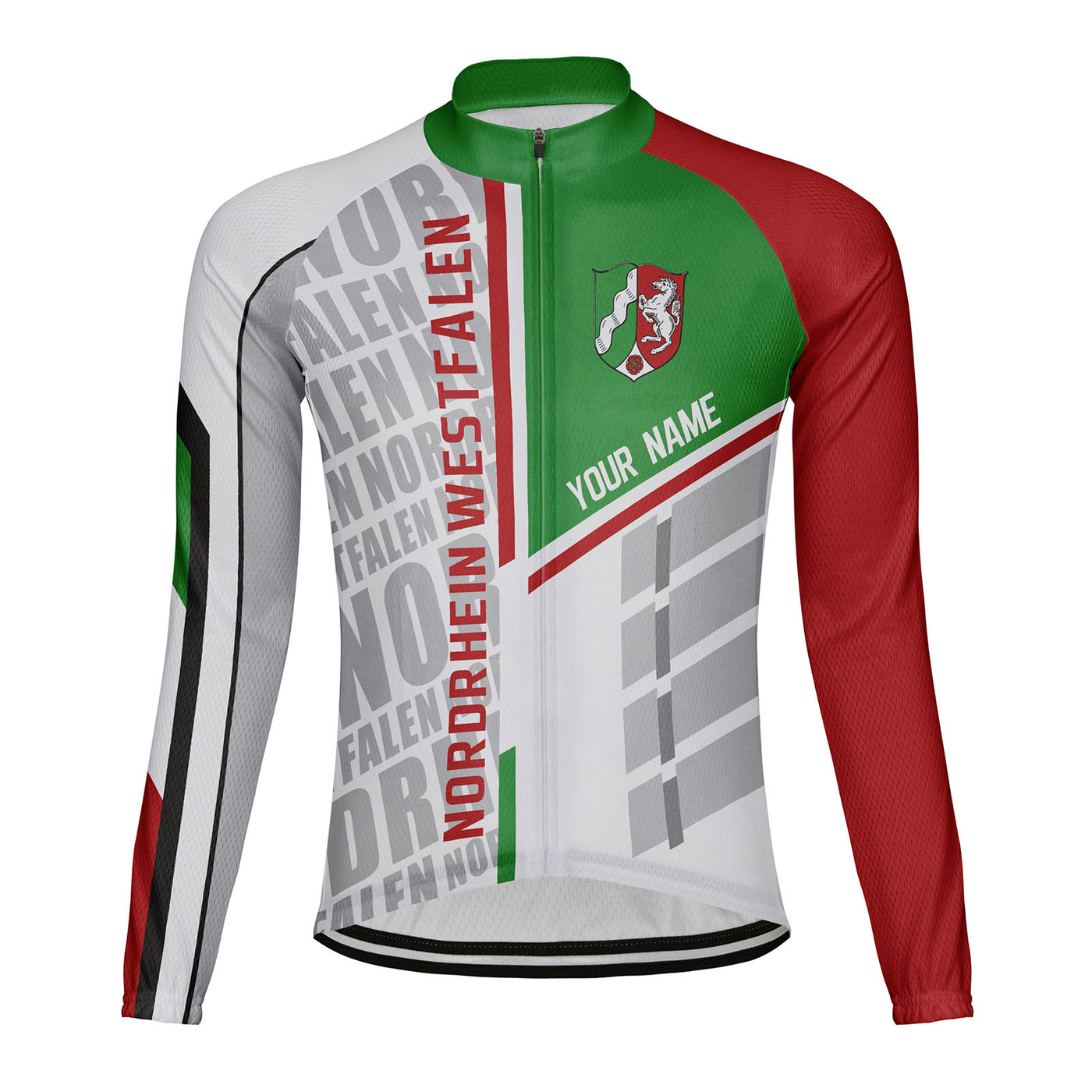 Customized Nordrhein Westfalen. Men's Cycling Jersey Long Sleeve