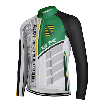 Customized Freistaat Sachsen Men's Cycling Jersey Long Sleeve