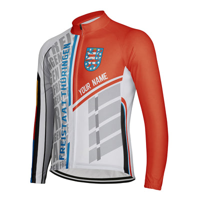 Customized Freistaat Thüringen Men's Cycling Jersey Long Sleeve