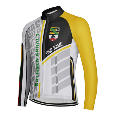 Customized Sachsen Anhalt Men's Cycling Jersey Long Sleeve