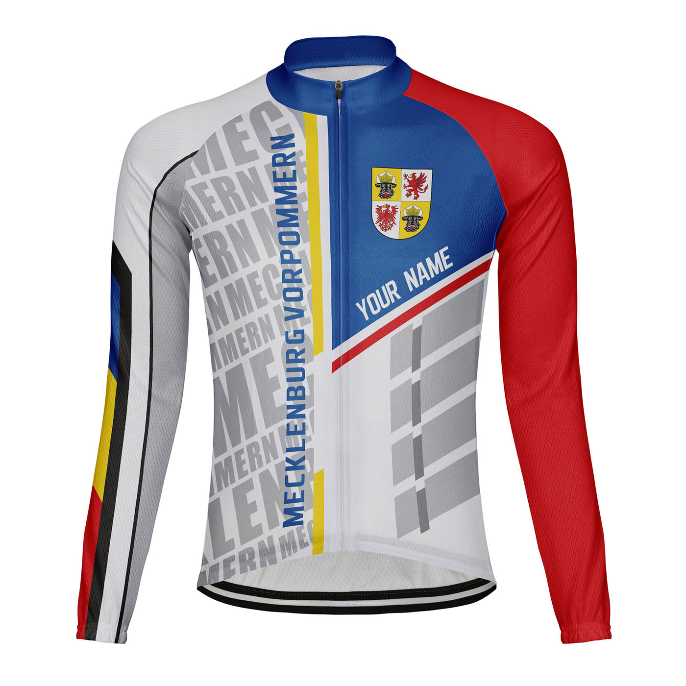 Customized Mecklenburg Vorpommern Men's Cycling Jersey Long Sleeve