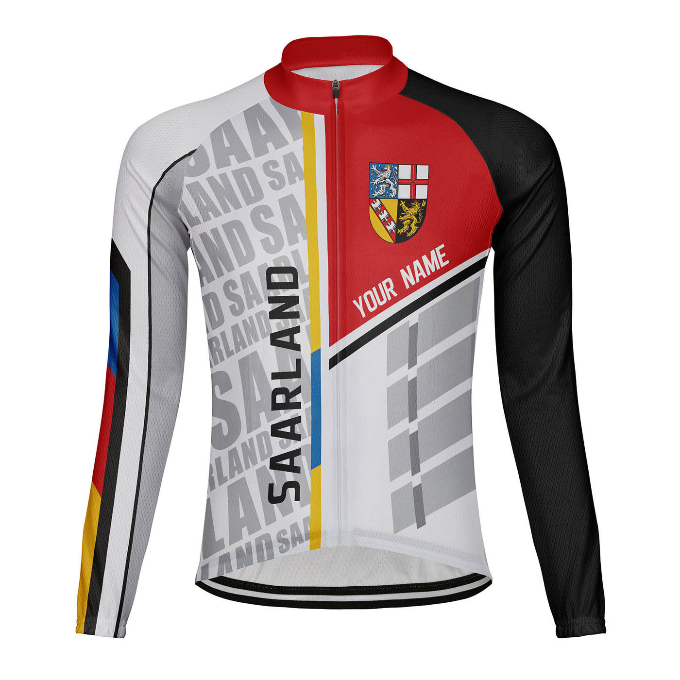Customized Saarland Men's Cycling Jersey Long Sleeve