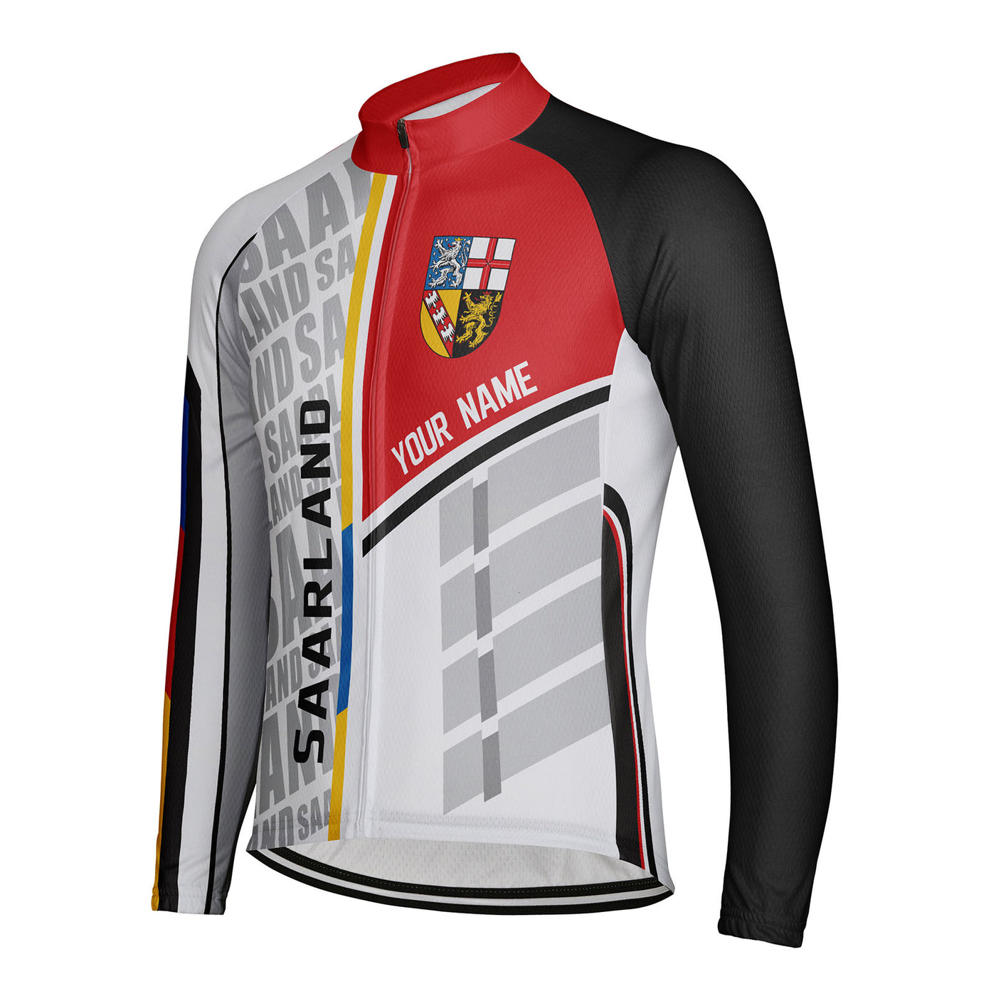 Customized Saarland Men's Cycling Jersey Long Sleeve