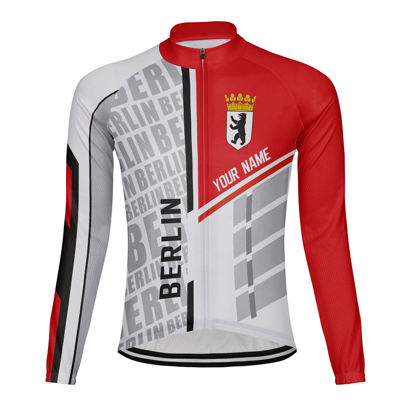 Customized Berlin Men's Cycling Jersey Long Sleeve