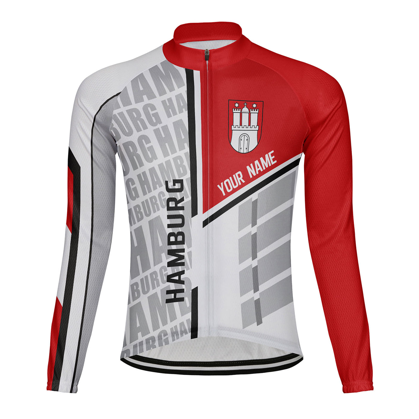 Customized Hamburg Men's Cycling Jersey Long Sleeve
