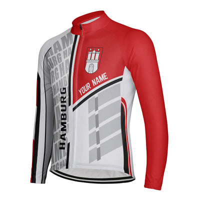 Customized Hamburg Men's Cycling Jersey Long Sleeve