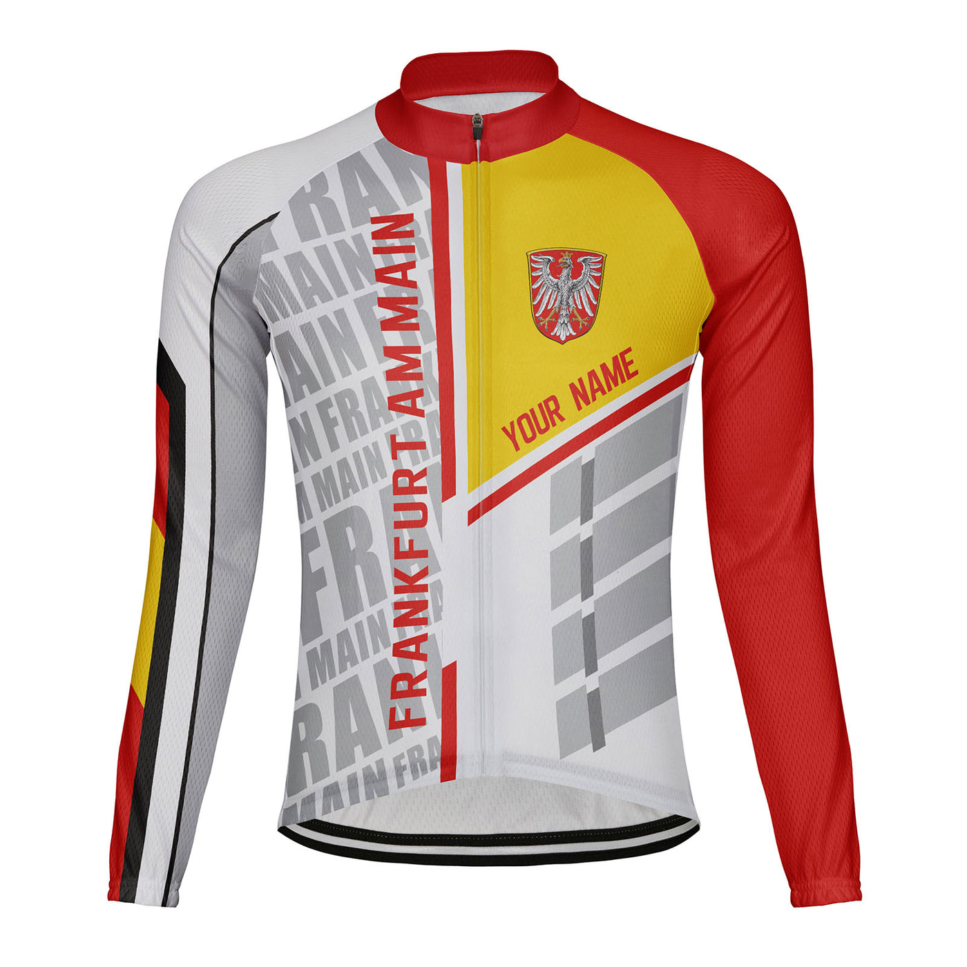 Customized Frankfurt am Main Men's Cycling Jersey Long Sleeve