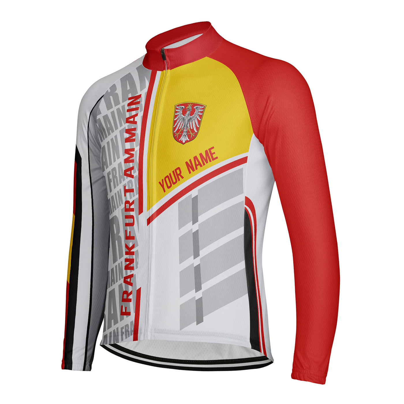 Customized Frankfurt am Main Men's Cycling Jersey Long Sleeve