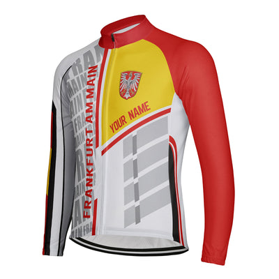 Customized Frankfurt am Main Men's Cycling Jersey Long Sleeve