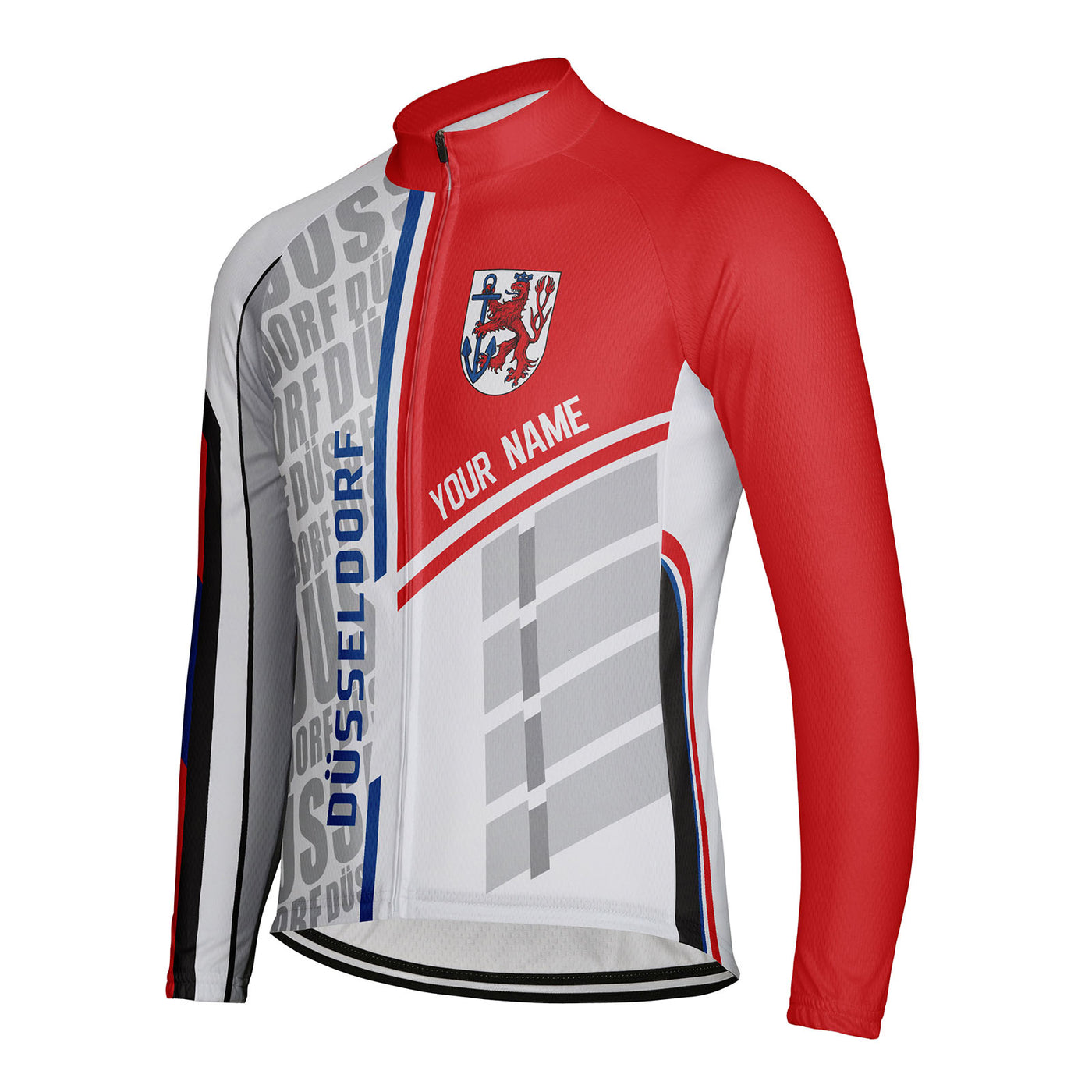 Customized Düsseldorf Men's Cycling Jersey Long Sleeve