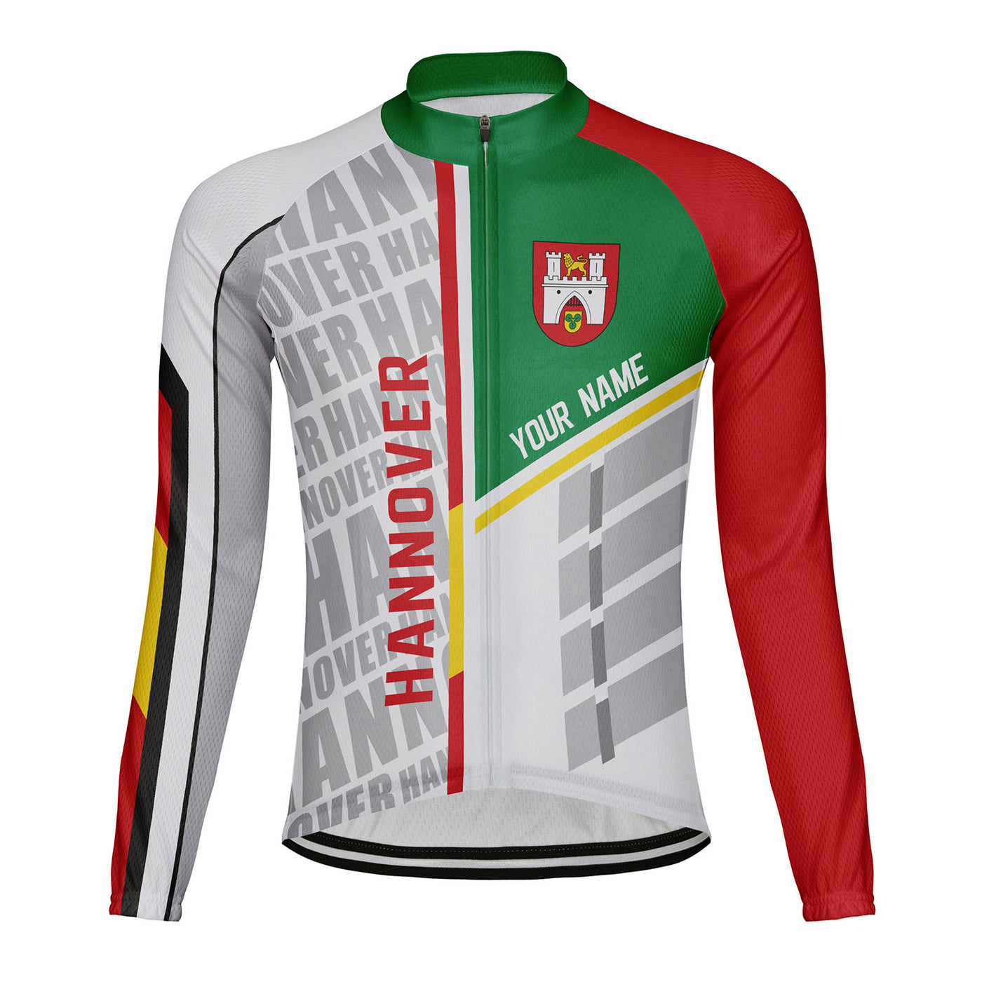 Customized Hannover Men's Winter Thermal Fleece Cycling Jersey Long Sleeve