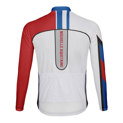 Customized Nouvelle Aquitaine Men's Cycling Jersey Long Sleeve